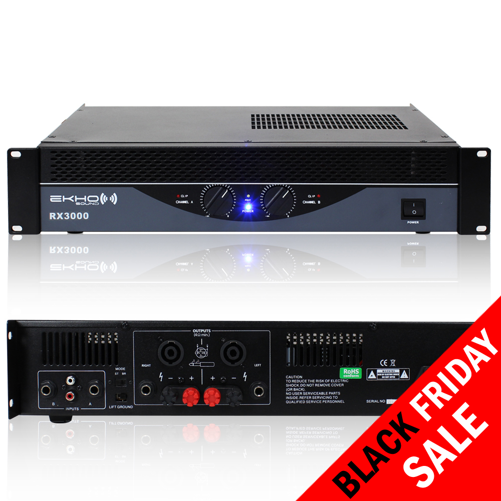 NEW PRO RX3000 Power Amplifier DJ Disco PA System Bridge Amp 12000W