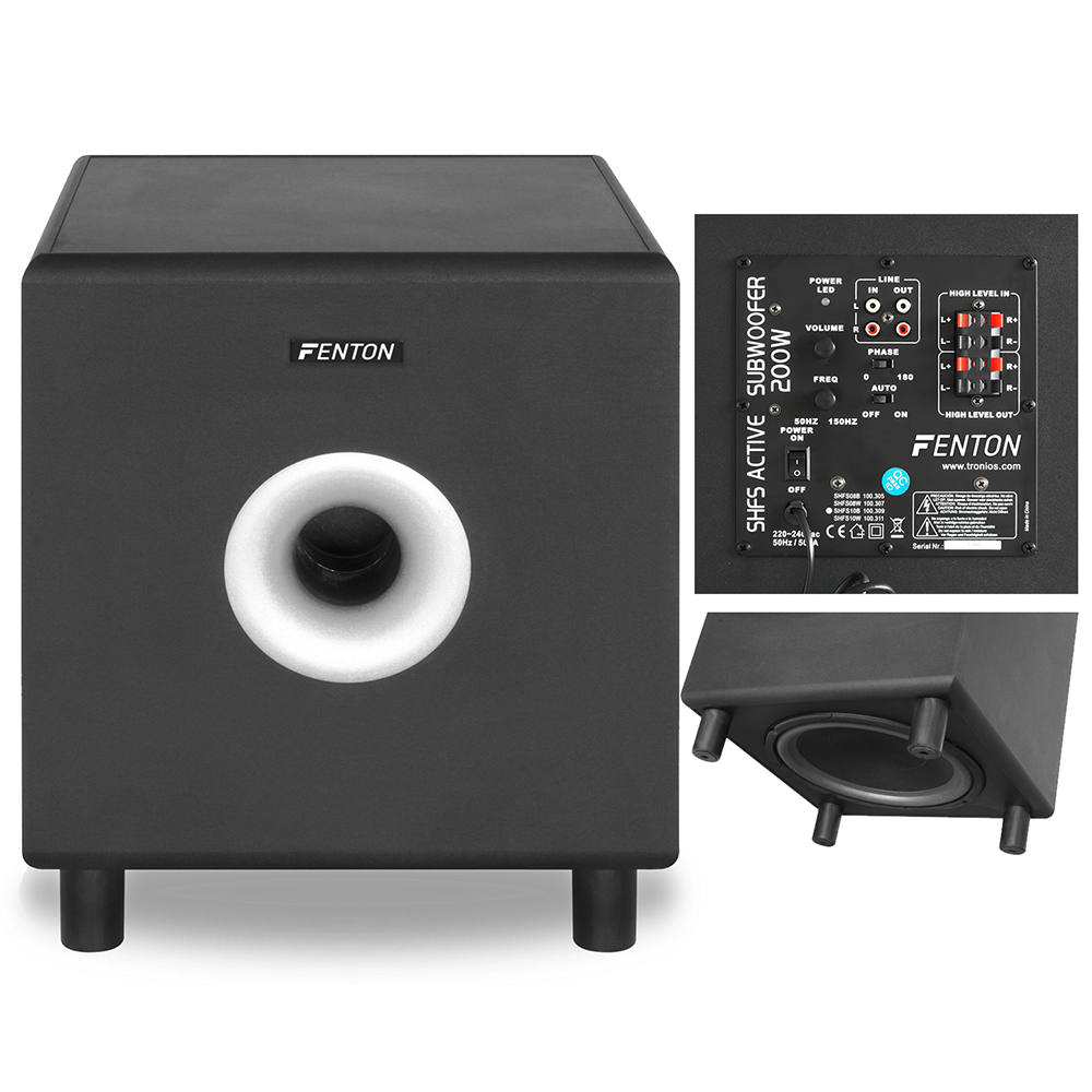 5.0 Surround Sound Speaker System Active Sub Home Cinema Hifi 1350W UK