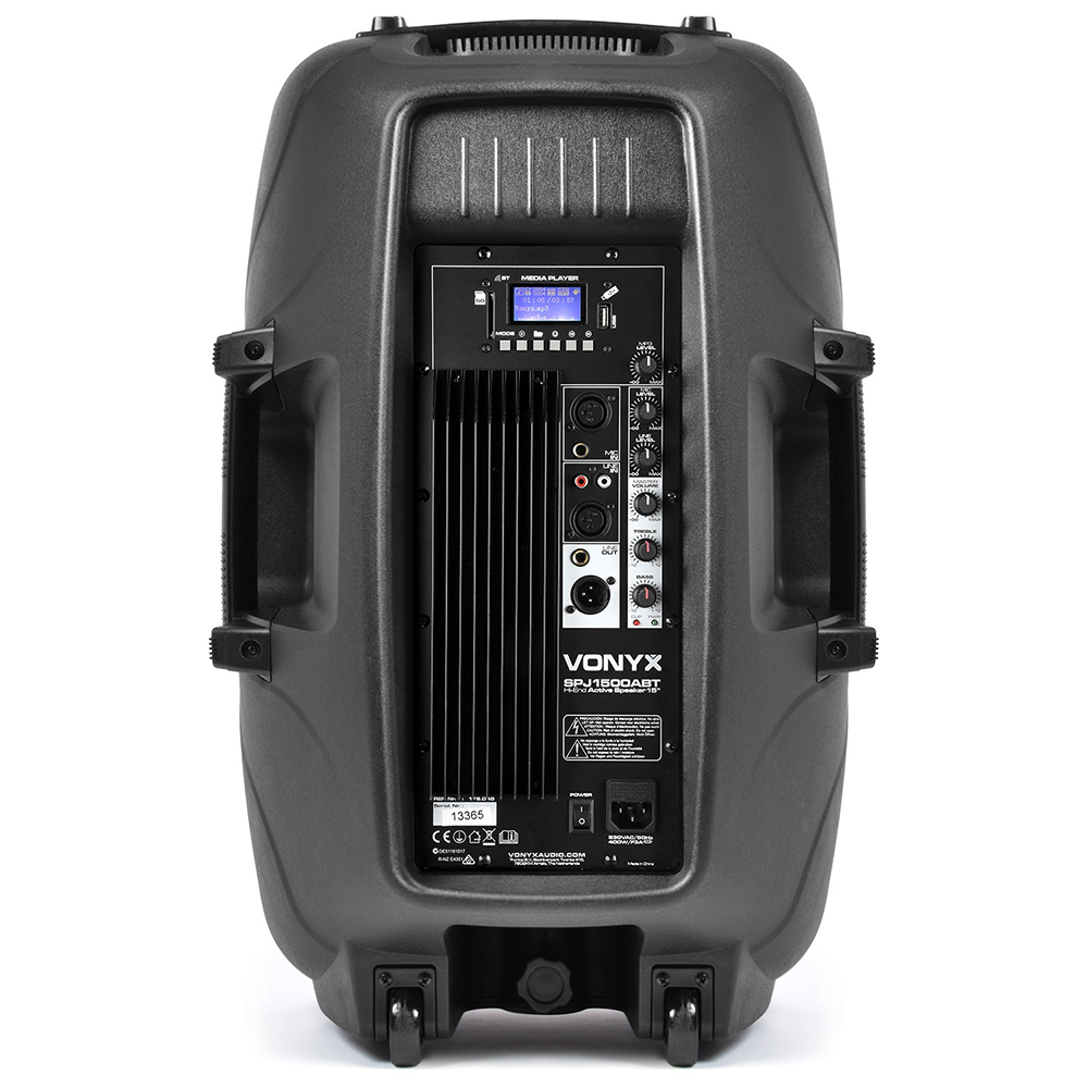 15" Inch Active PA Loud Speaker Portable Stage Monitor Bluetooth 800W