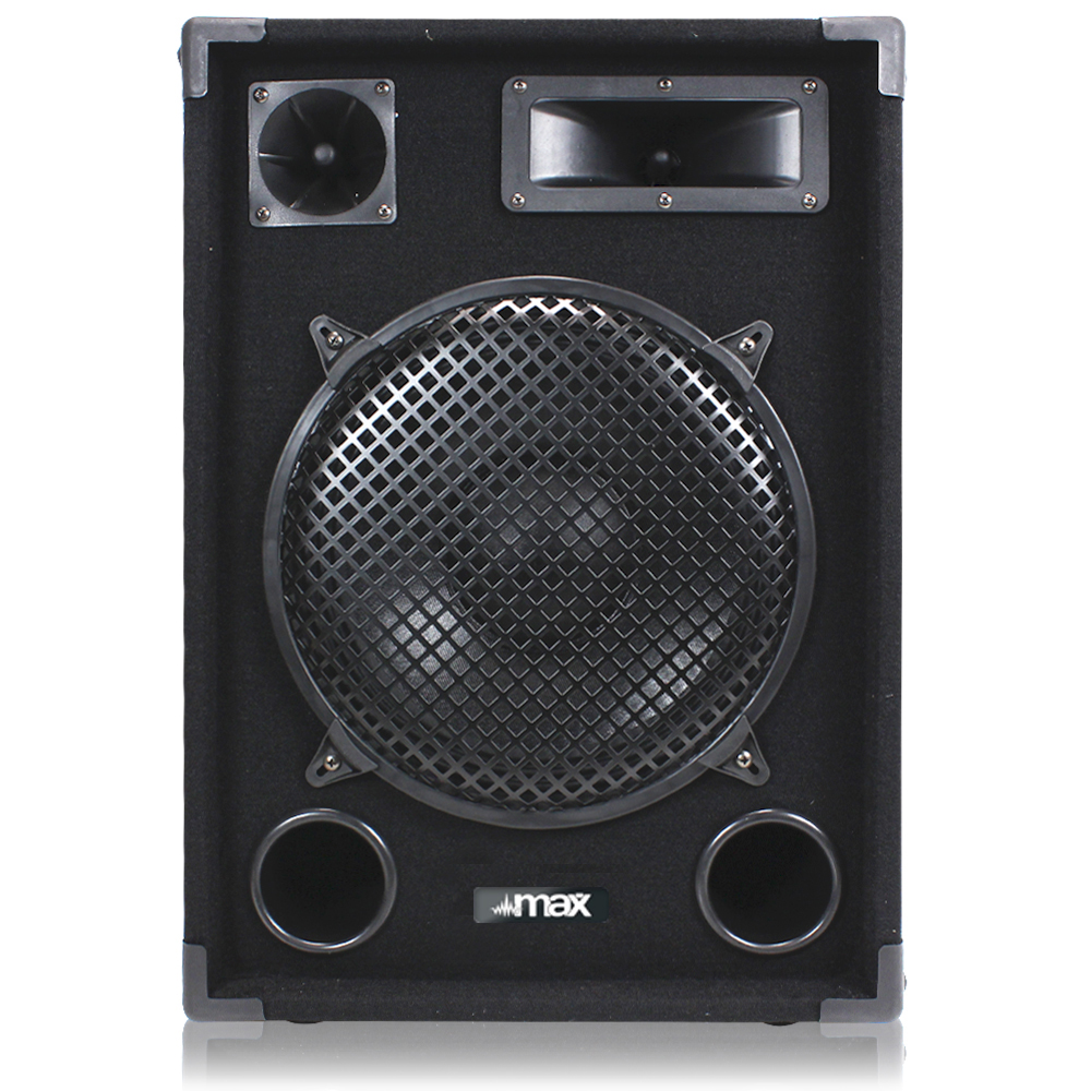 Pair of Max 12 Inch Passive PA Speakers 1500W SoundSak Universal Carry