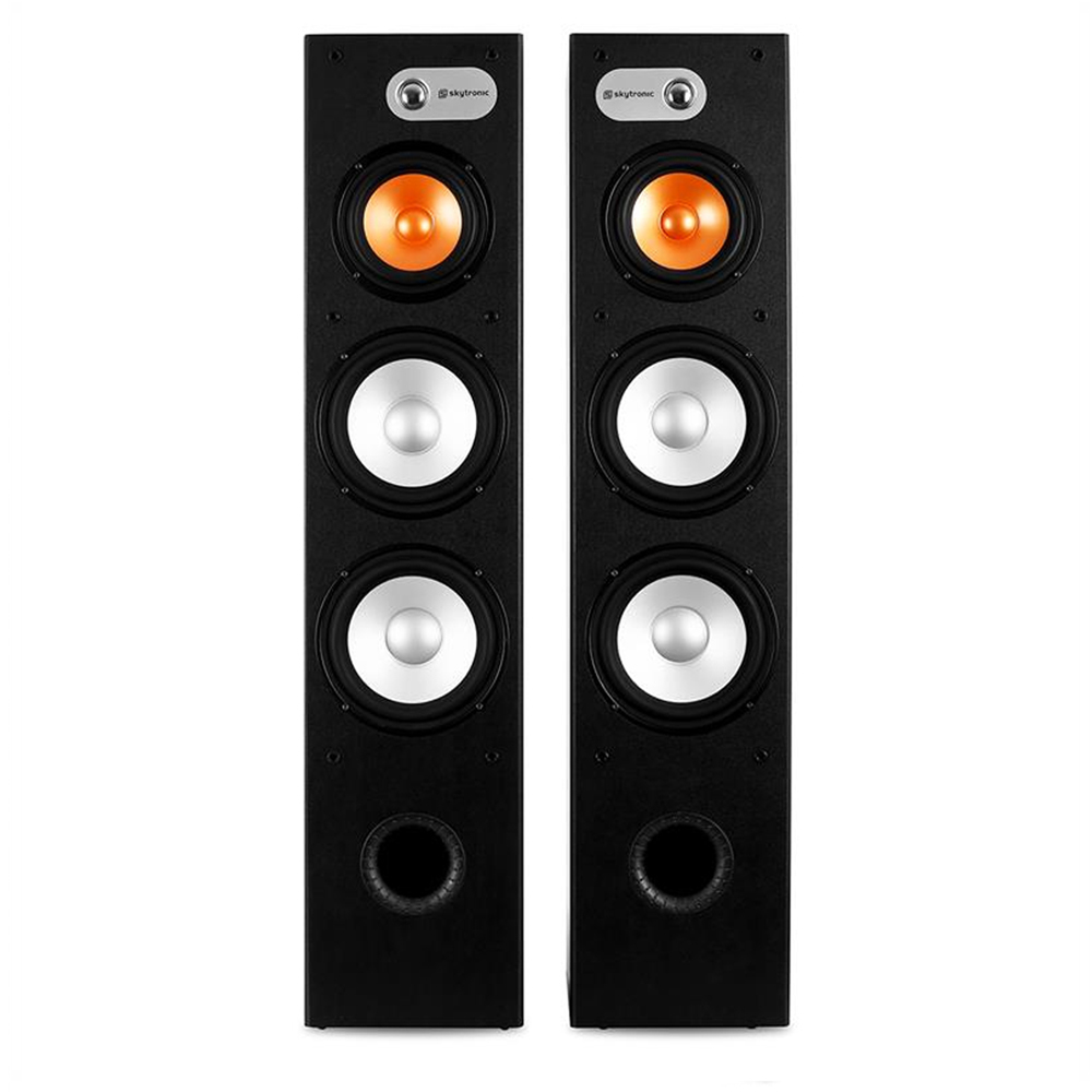 Skytronic 100.264 Dual 8 Inch Hifi Tower Speakers 250W | eBay