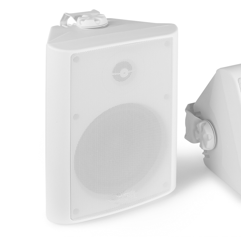 2X BLACK 6.5& Wall Speakers Weatherproof Outdoor Garden Terrace