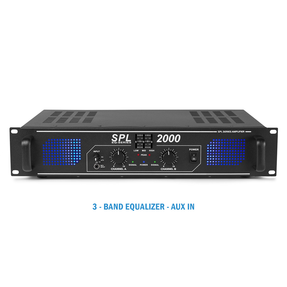 Dual 15" Complete DJ PA Speakers + Amplifier Band Sound System 3000W UK