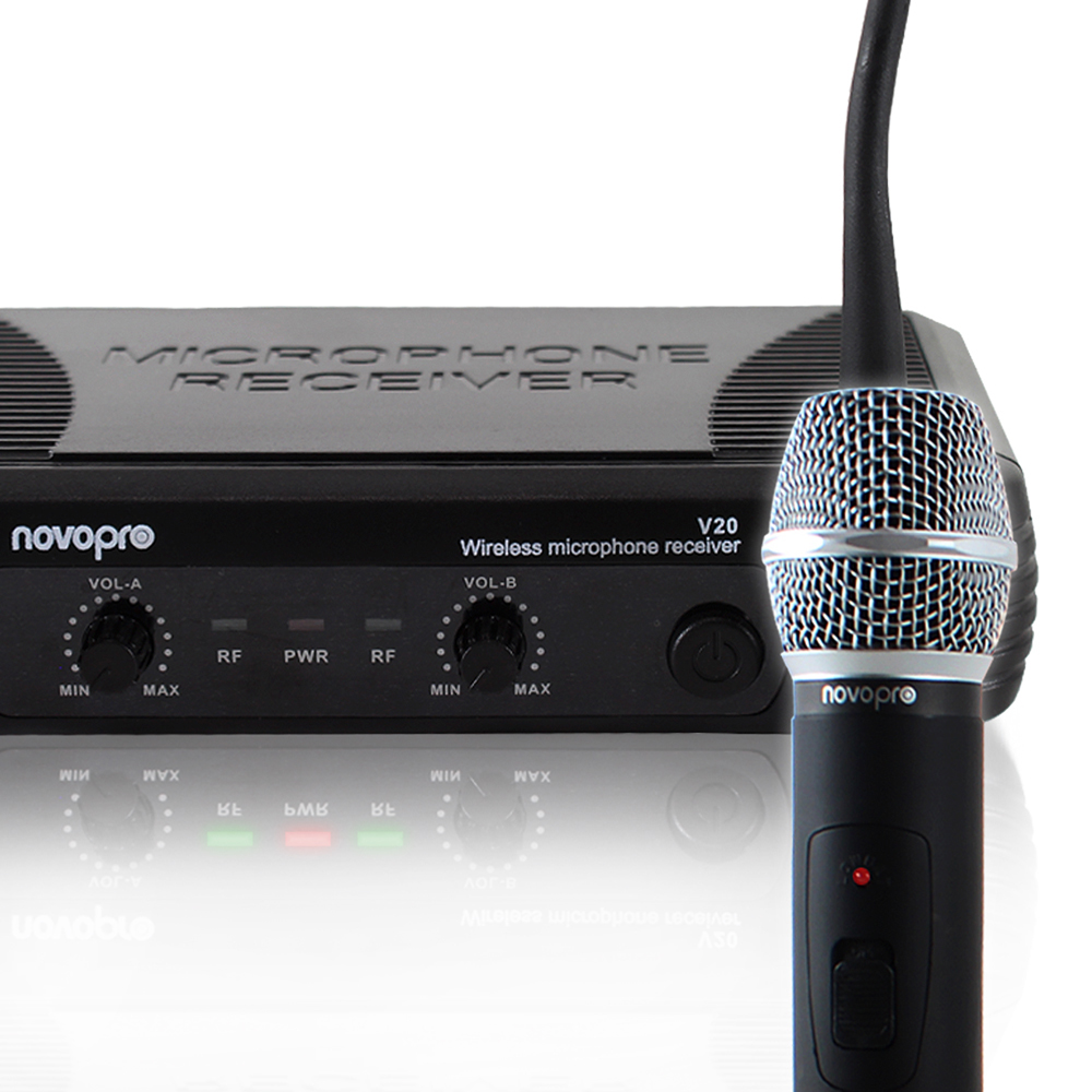 Twin Handheld Wireless Radio Mic System Band Vocal Karaoke Microphones