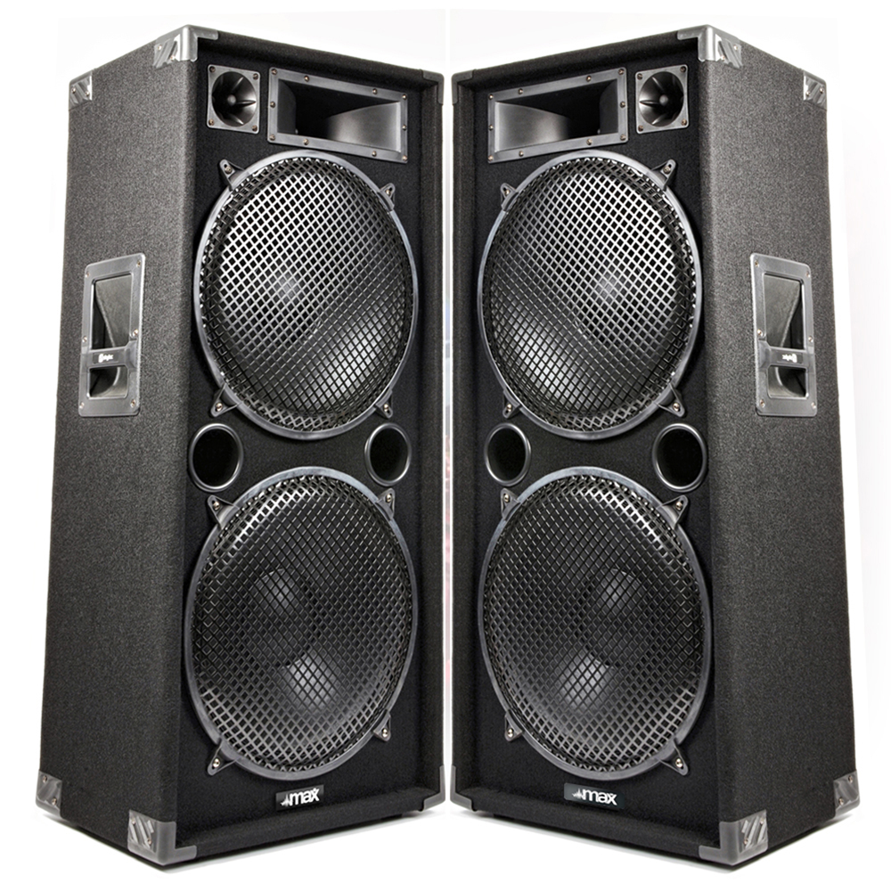 PAIR Max 2x15 4000w Passive DJ BAND KARAOKE PA DISCO Loud Bass Speakers eBay