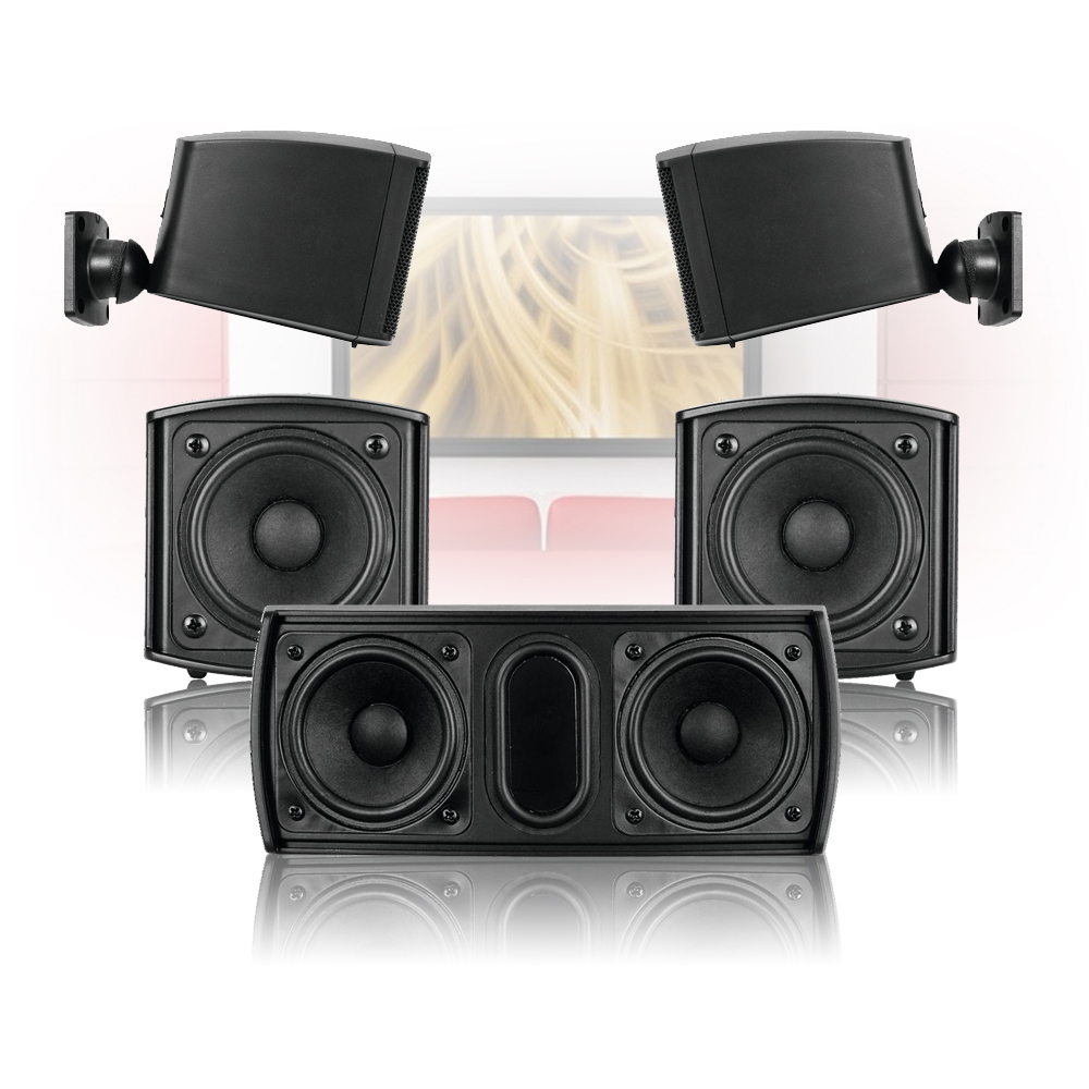 5.0 Speaker Surround Sound System Movie Setup Home Cinema Theatre Gloss Black eBay