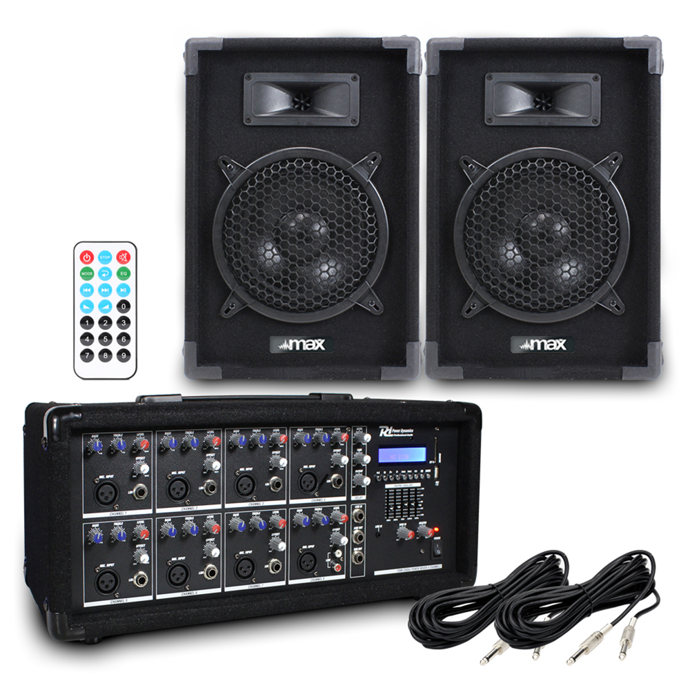 PA Bluetooth Speaker System 400w 8 Channel Mixer Amplifier for Live