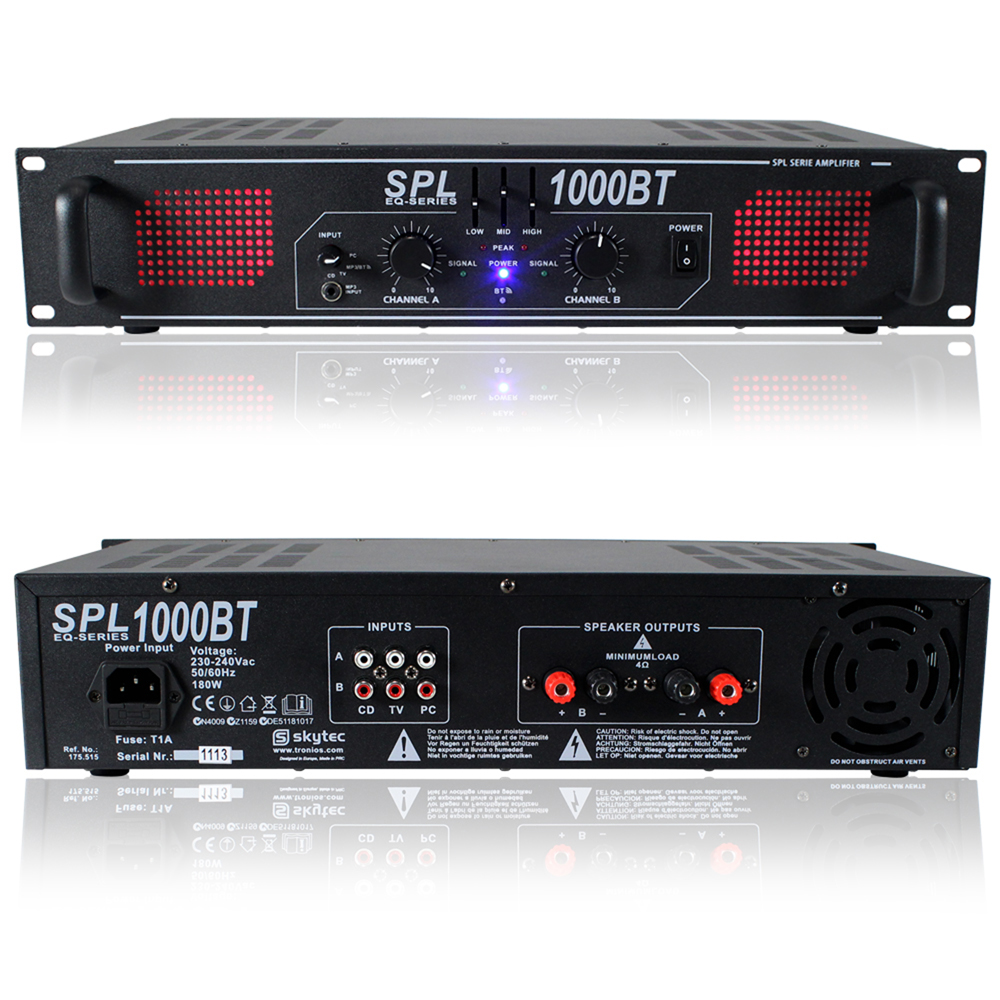 Skytec 175.515 Bluetooth Audio DJ Power Amplifier 1000 Watt eBay