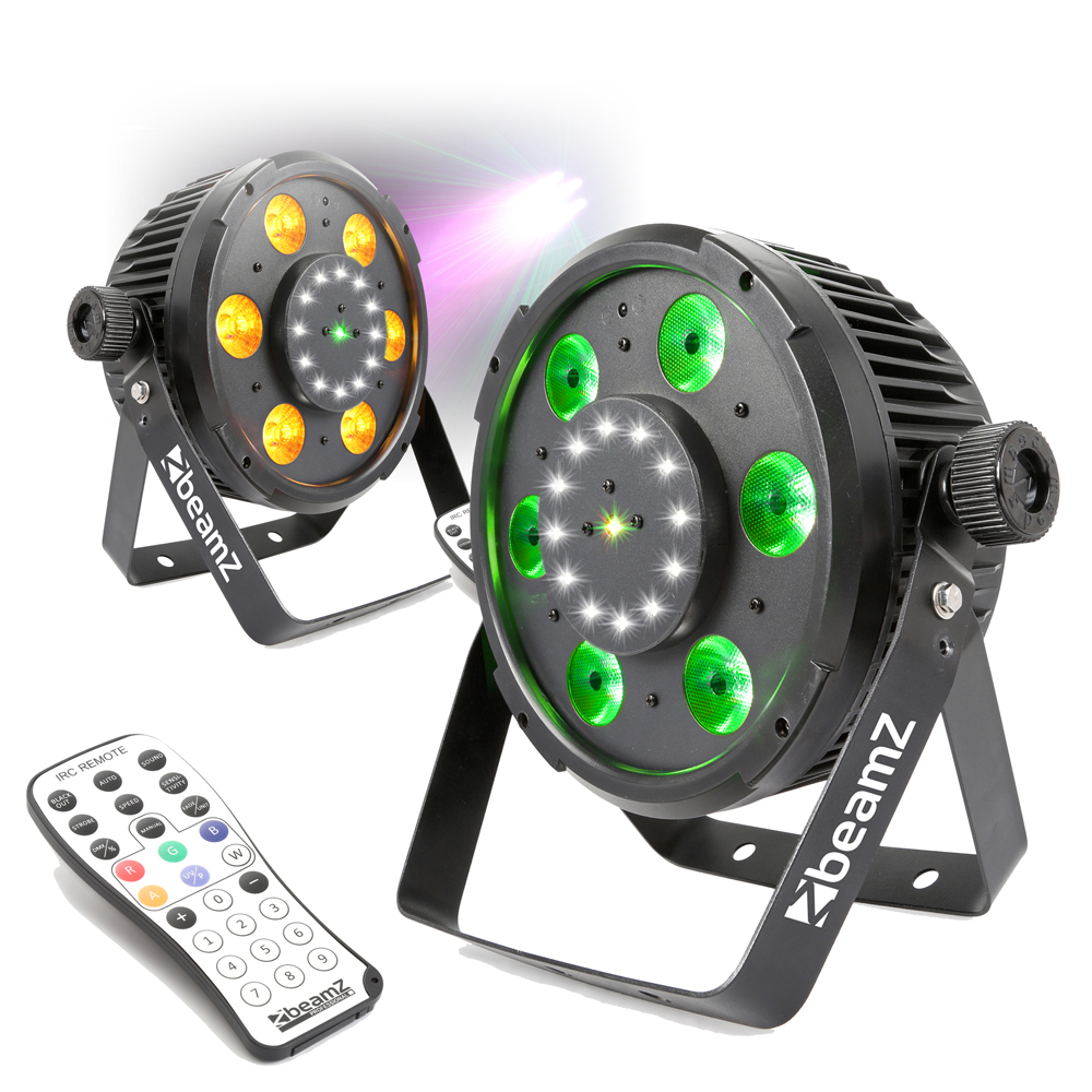 Uplighter Wash FX PAR Lights with Strobe and Red & Green Laser Beamz
