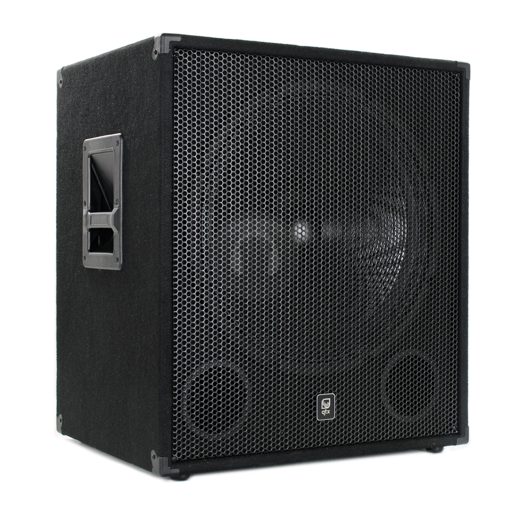 QTX 18 Inch 500W Passive Bass Bin Speaker Boombox Dual 12 Inch 600W DJ Disco PA eBay