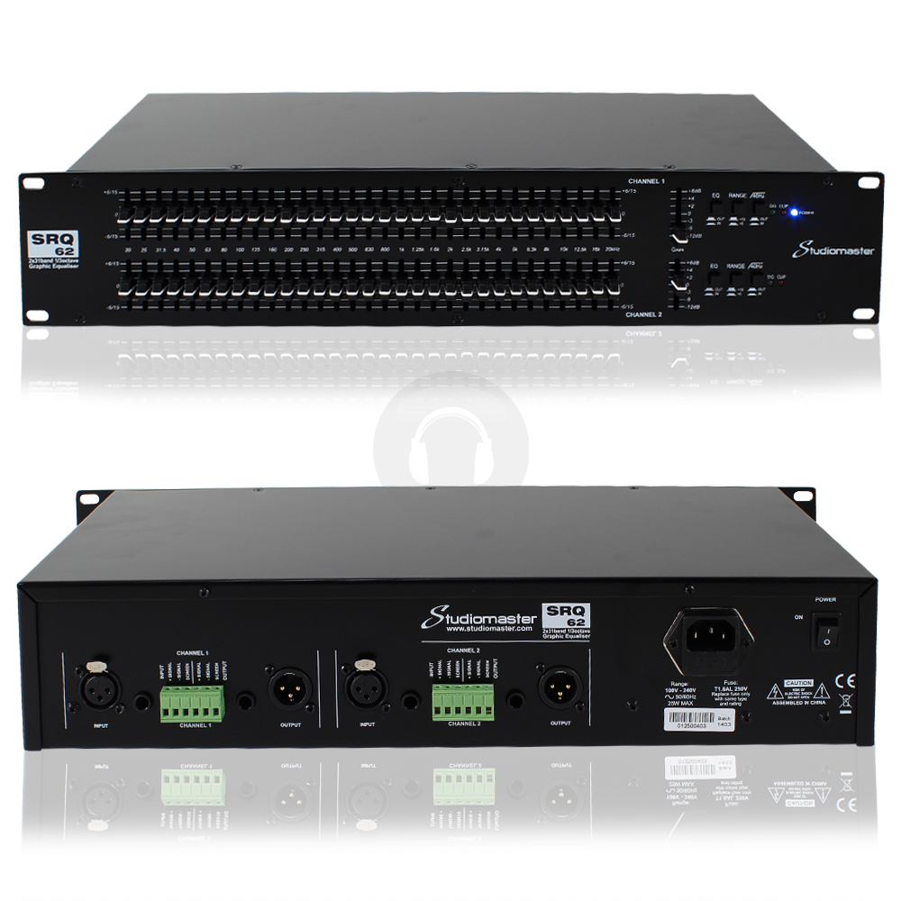 Studiomaster SRQ62 Dual 31Band LED Equaliser EQ Rack Mount Sound PA System eBay