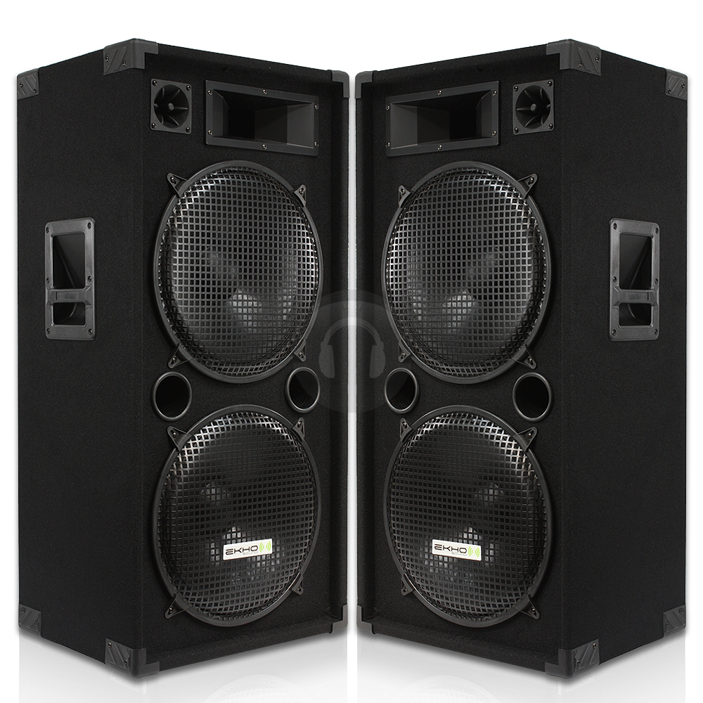 1600W Mega Bass Club Speakers DJ Disco Live PA Sound System Karaoke
