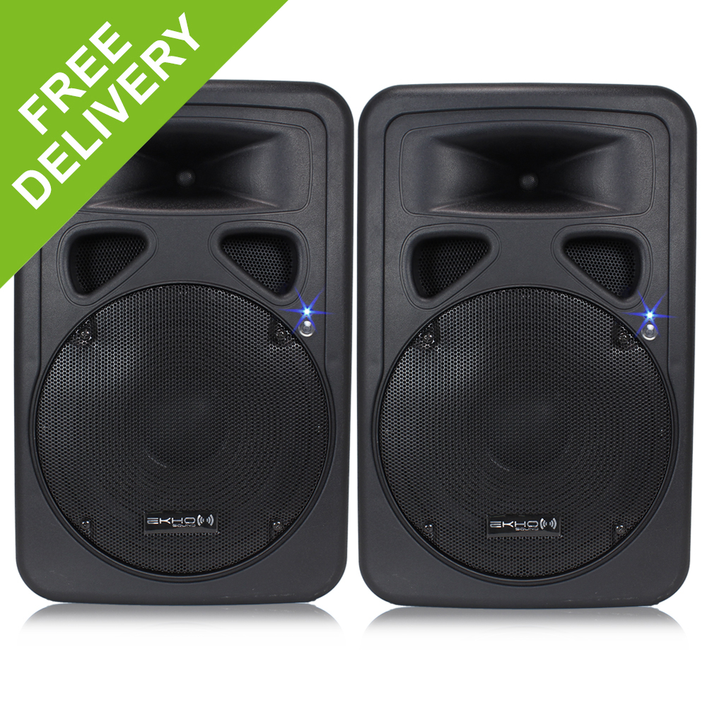 2x 12" Inch Professional DJ PA Disco Party Sound System Active Speakers