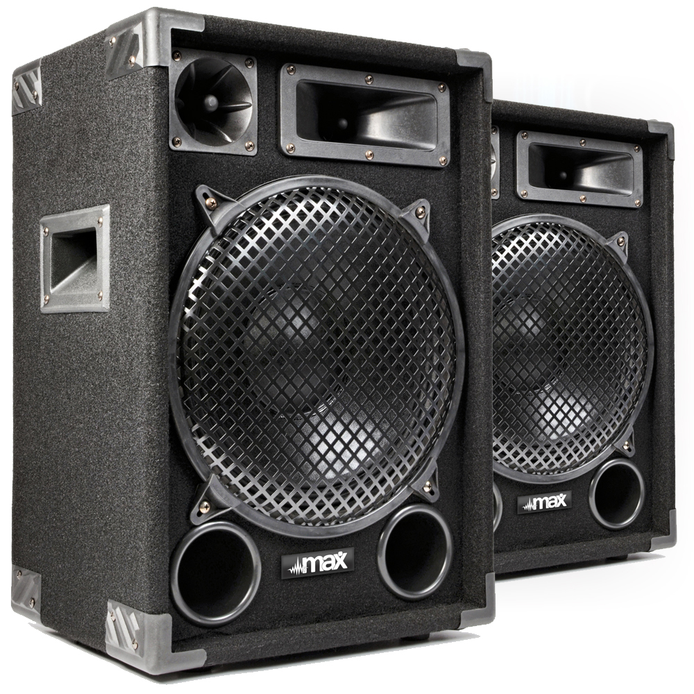PA Speakers Passive Hi Fi Loudspeakers 3Way 12 Inch Subwoofer Pair