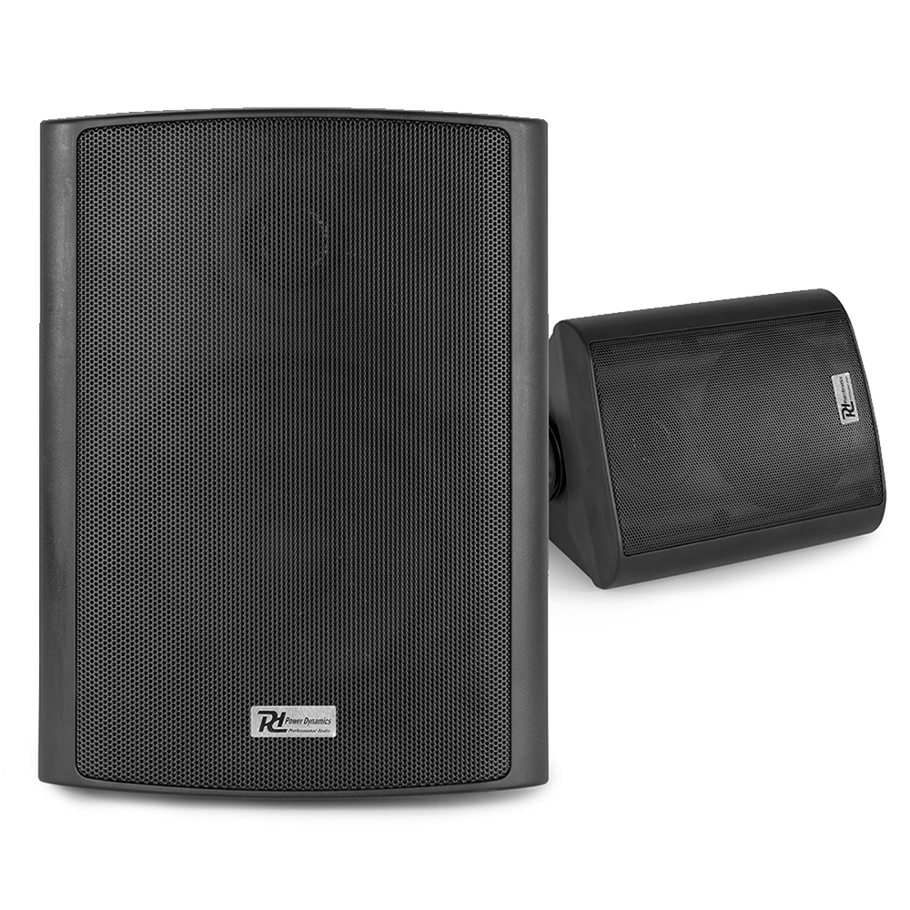 Pair 5.25" Bluetooth Weatherproof Wall Mount Speakers Black