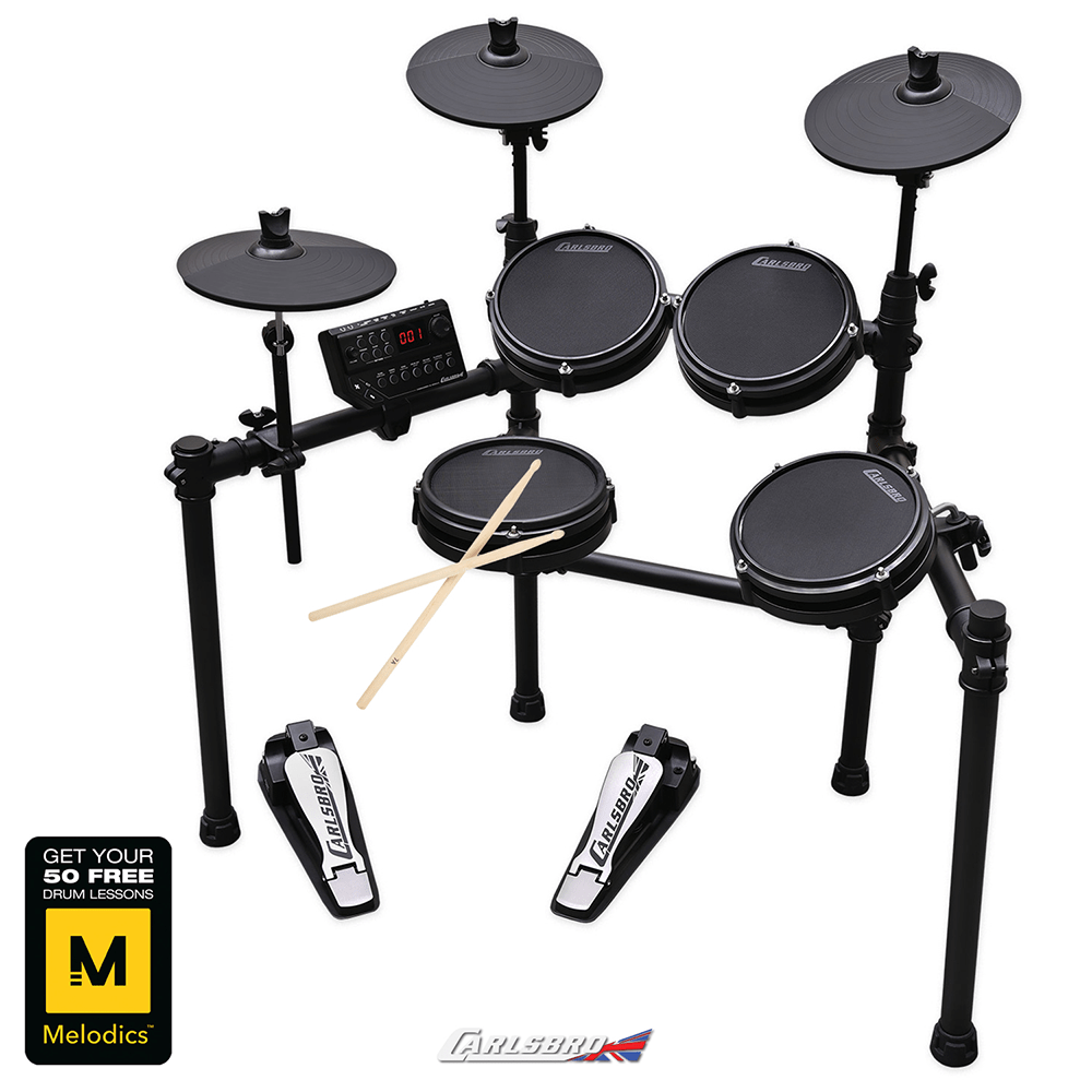 Carlsbro CSD25M 7 Piece Beginner Electronic Drum Kit Mesh Heads