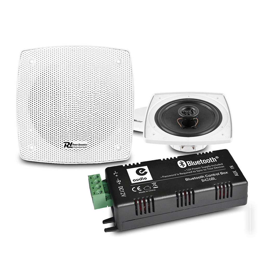 PD MS70 5.25" Marine Ceiling Speakers Pair with Bluetooth Amplifier