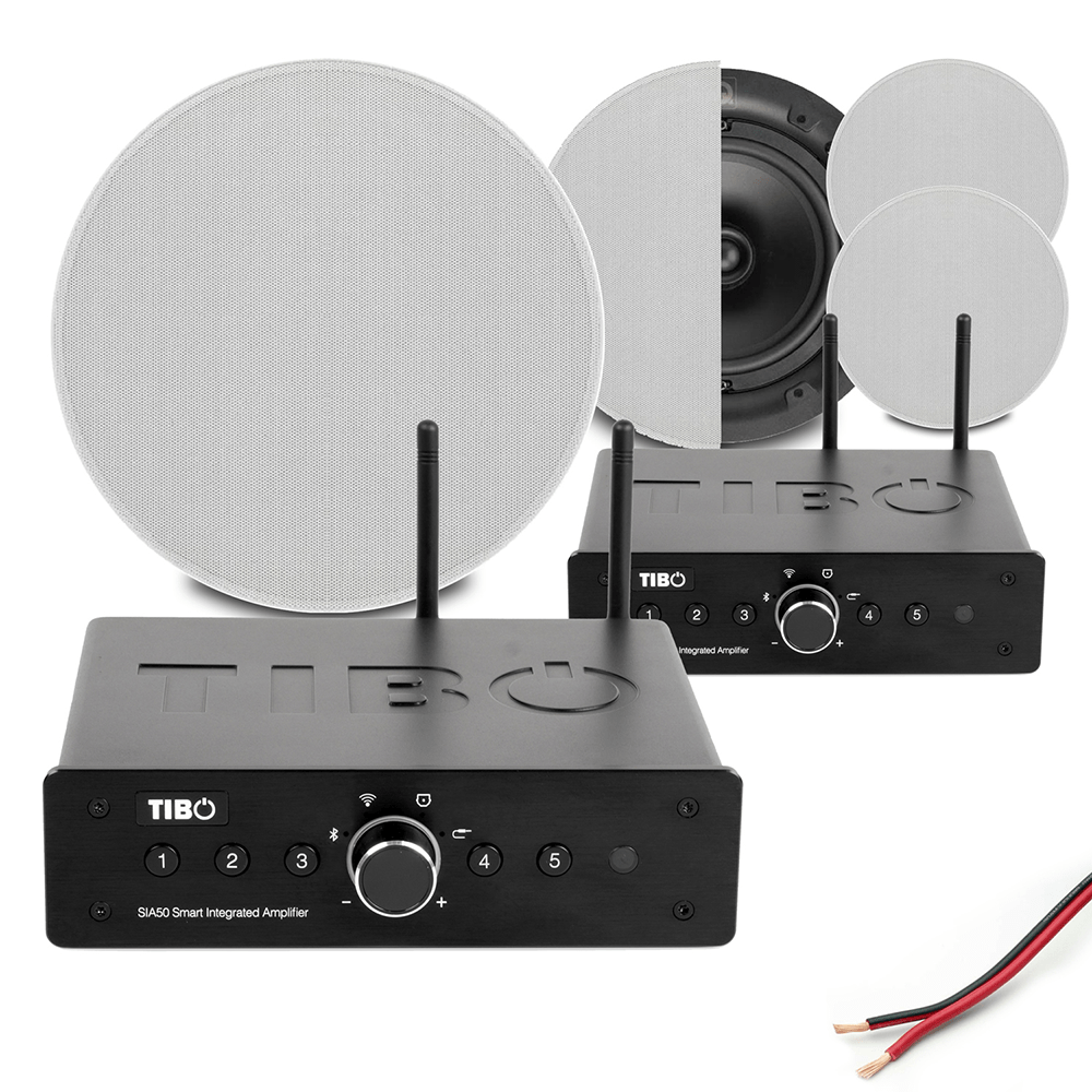 2Zone Tibo Multi Room Audio Systems 4 x QI65C Ceiling Speakers