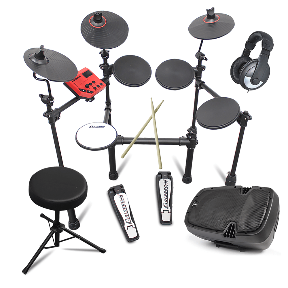 Carlsbro CSD100R Electric Drum Kit + with Stool, Speaker & Headphones
