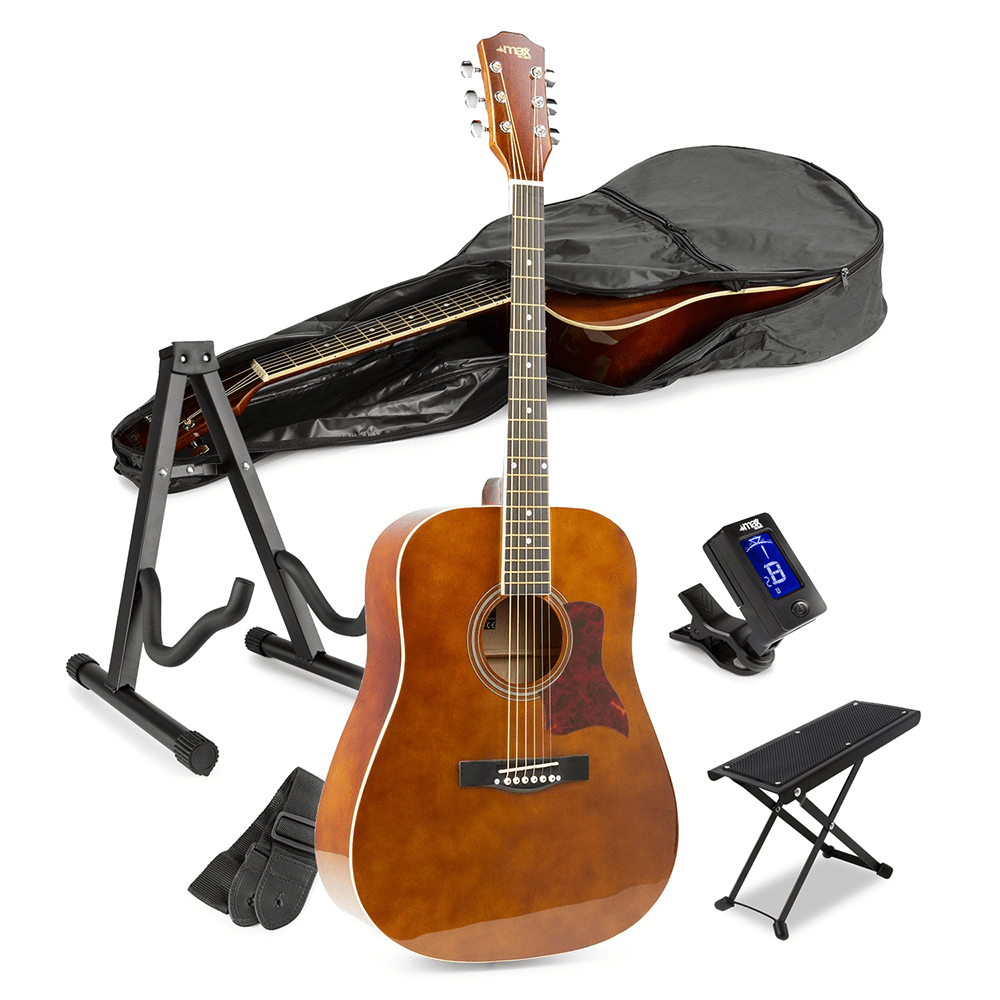 Acoustic Guitar Starter Kit with Footrest and Stand