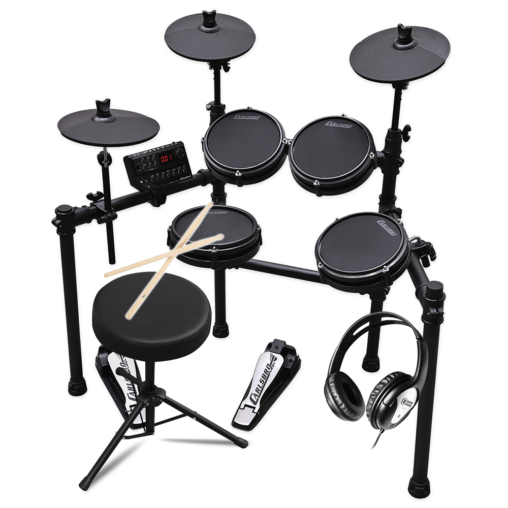 Carlsbro CSD25M Electric Drum Set For Beginners Stool & Headphones