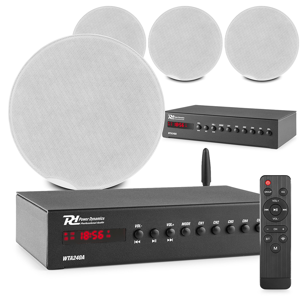 2Zone Multiroom Smart Wireless WiFi Ceiling Speaker System 4x FCS6