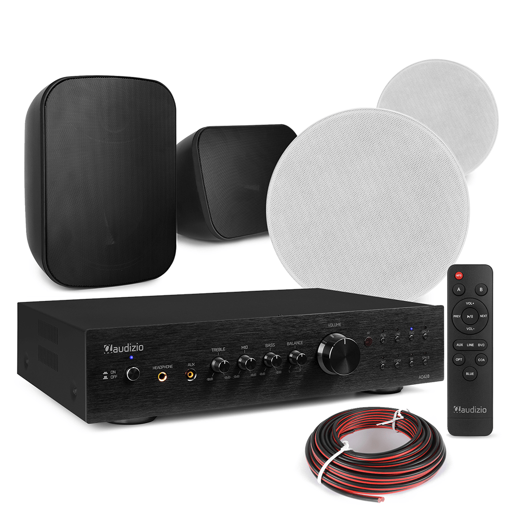 2Zone Kitchen & Patio Audio System 2x FCS8, 2x BD50B & AD420B