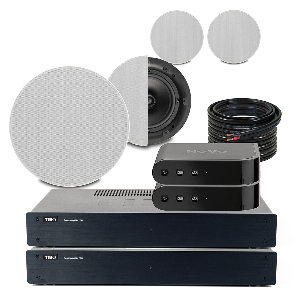 2Room Nuvo Smart Home Sound System with 4x QI65C Ceiling Speakers