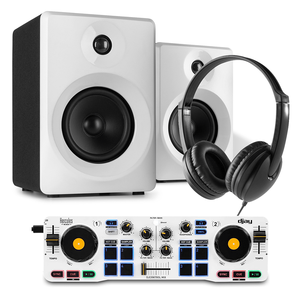 Hercules DJ MIX DJ Starter Kit with SMN40W DJ Monitors