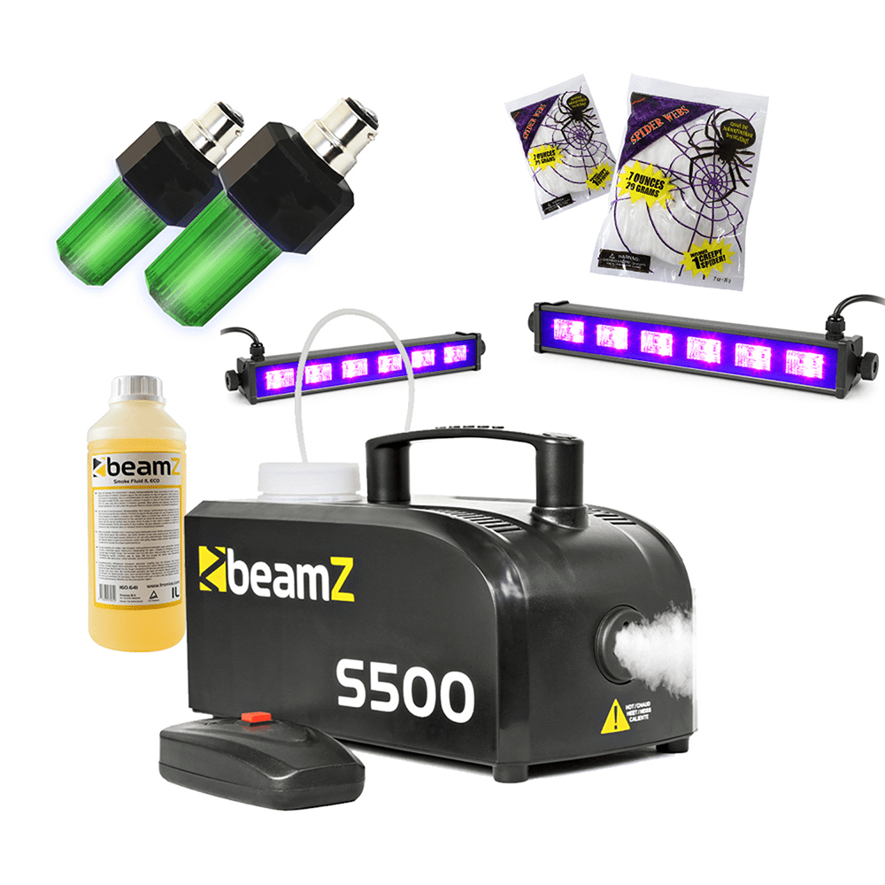 UV Bar, Green Strobe & Fog Machine Halloween Party Kit