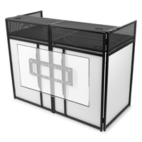 Vonyx DB6 Foldable DJ Booth with TV Mount - 65" Screen