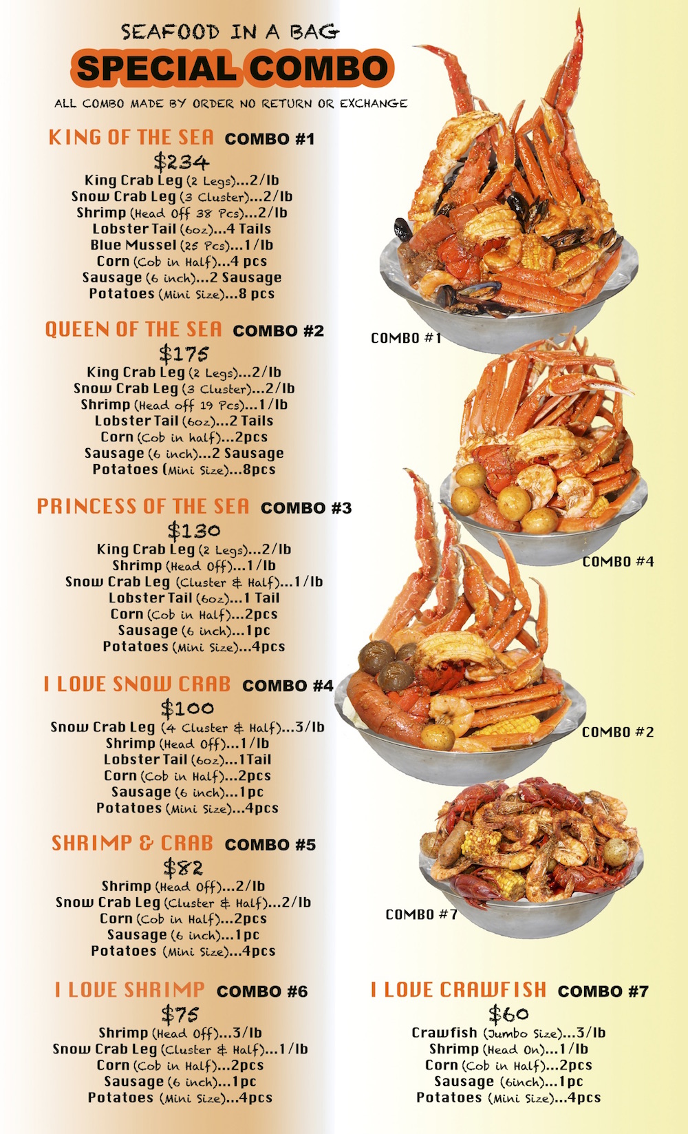 Seafood Combo Detroit Pho & Crab