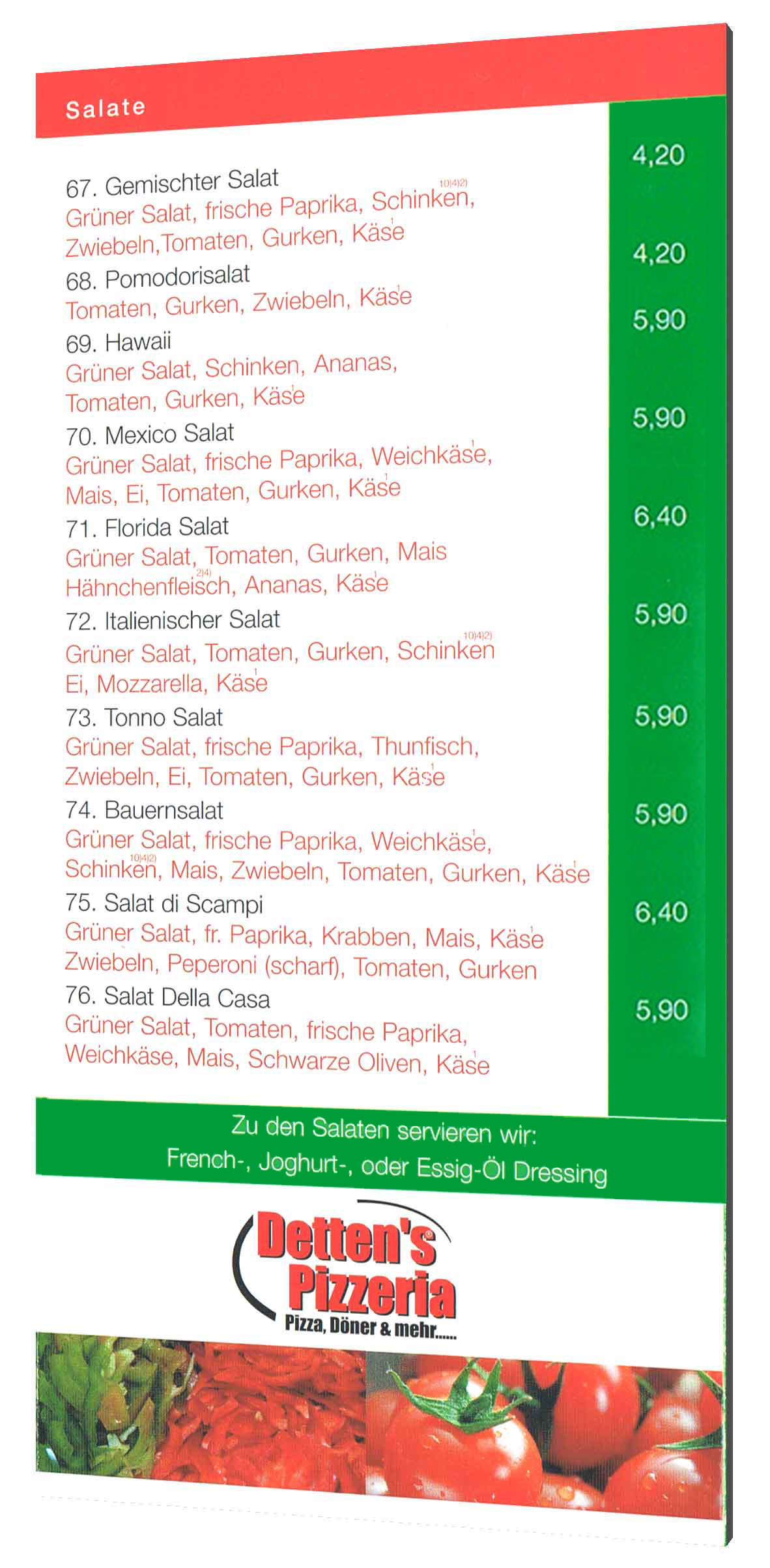 Dettens Pizzeria Karte Dettens Pizzeria Beste Pizza Emsdetten Pizza, Döner & mehr..