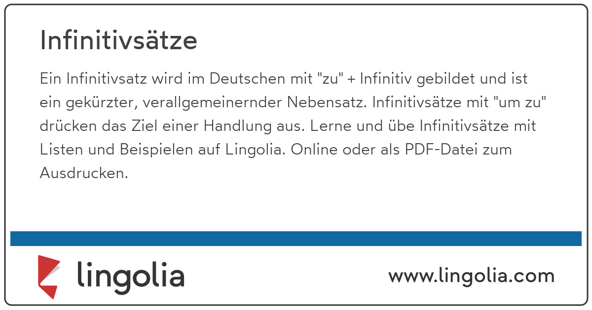 Infinitivsätze