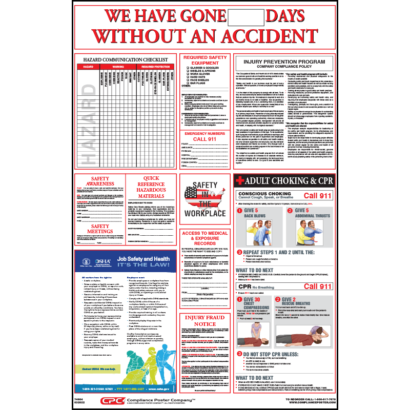 Federal OSHA Workplace Safety Poster Compliance Poster Company