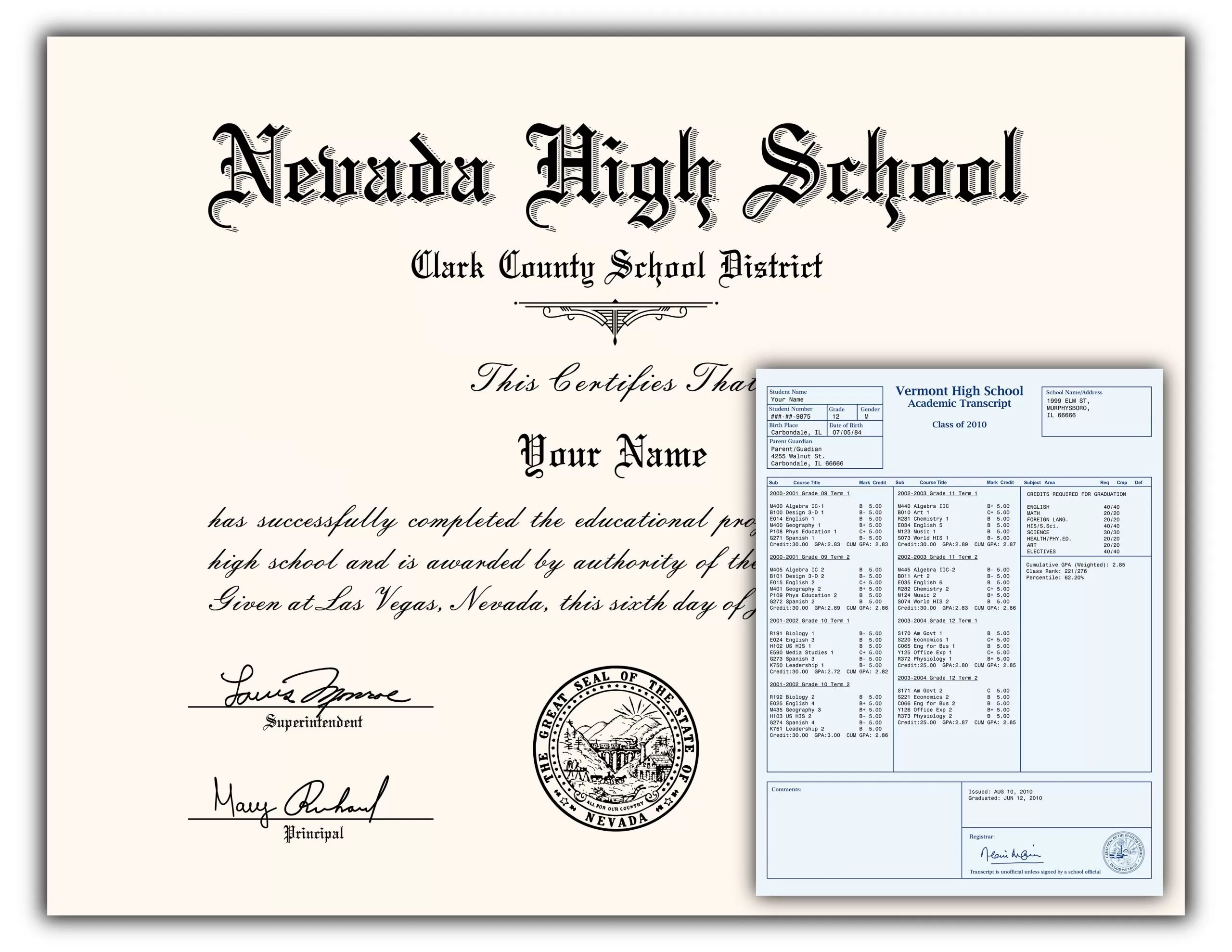 Nevada Diploma Outlet