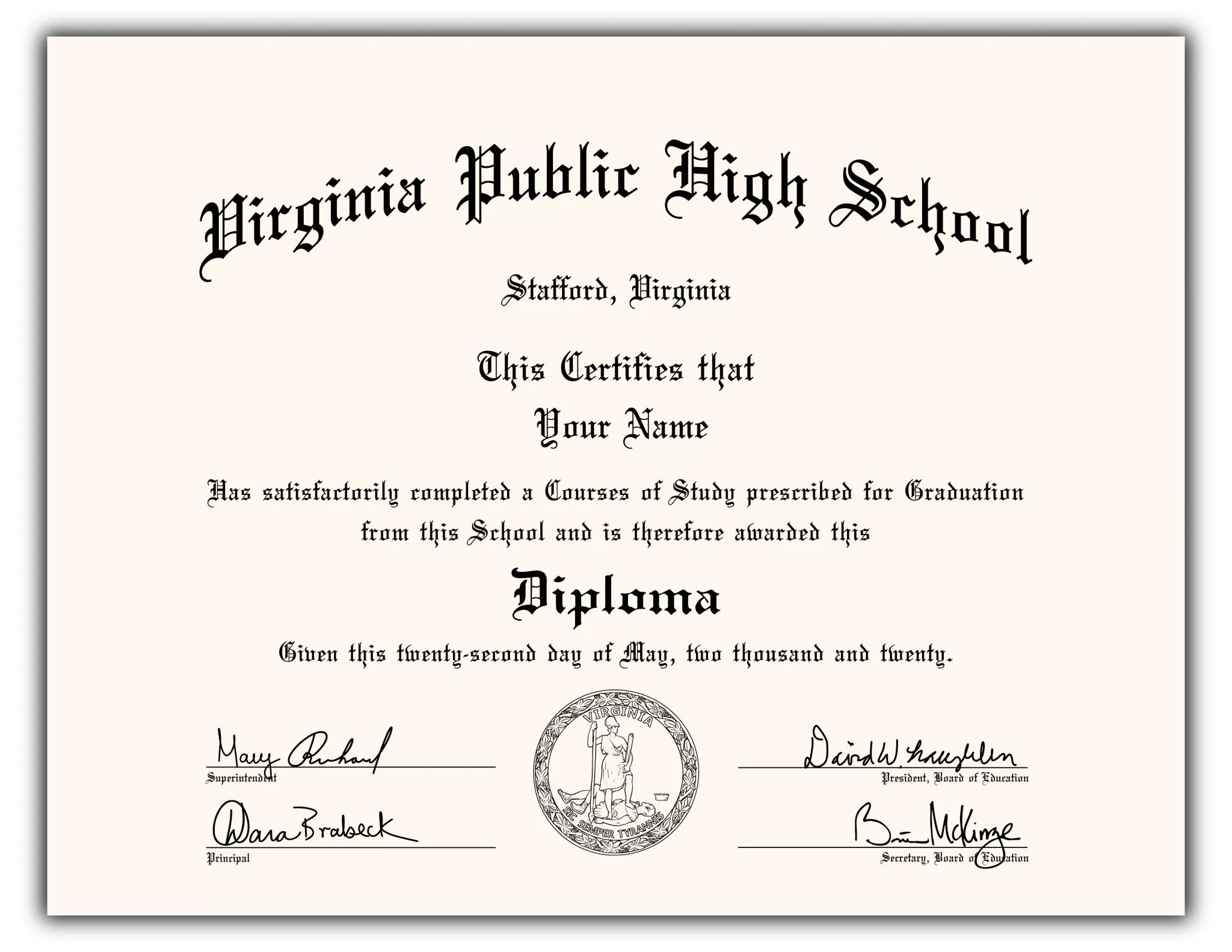 Virginia Diploma Outlet