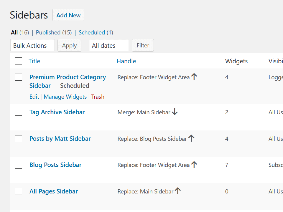 Best WordPress Widget Area Plugin Content Aware Sidebars