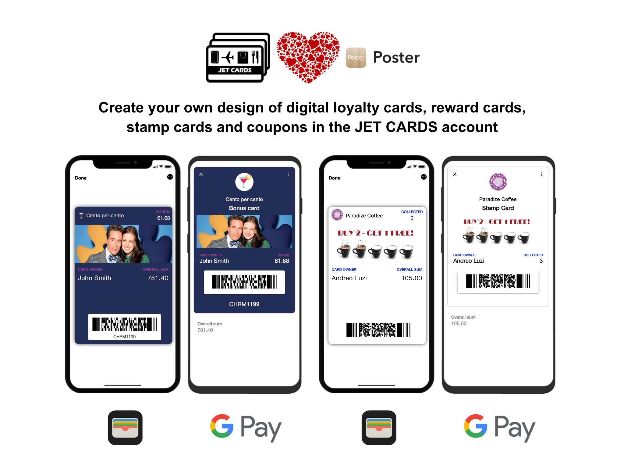 JET CARDS Service and Poster POS integration