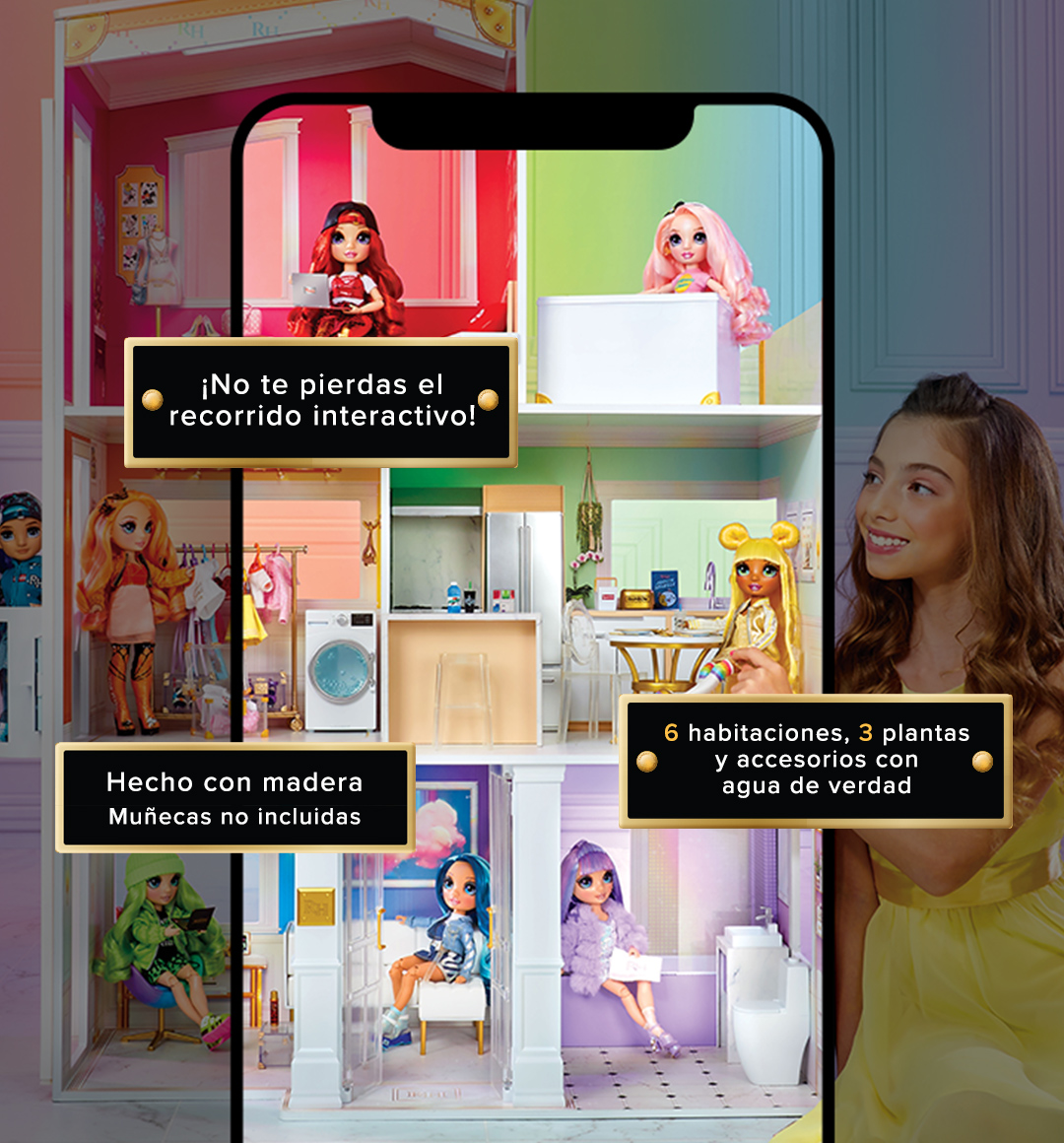 Rainbow High Dorm House Playset Interactive Experience
