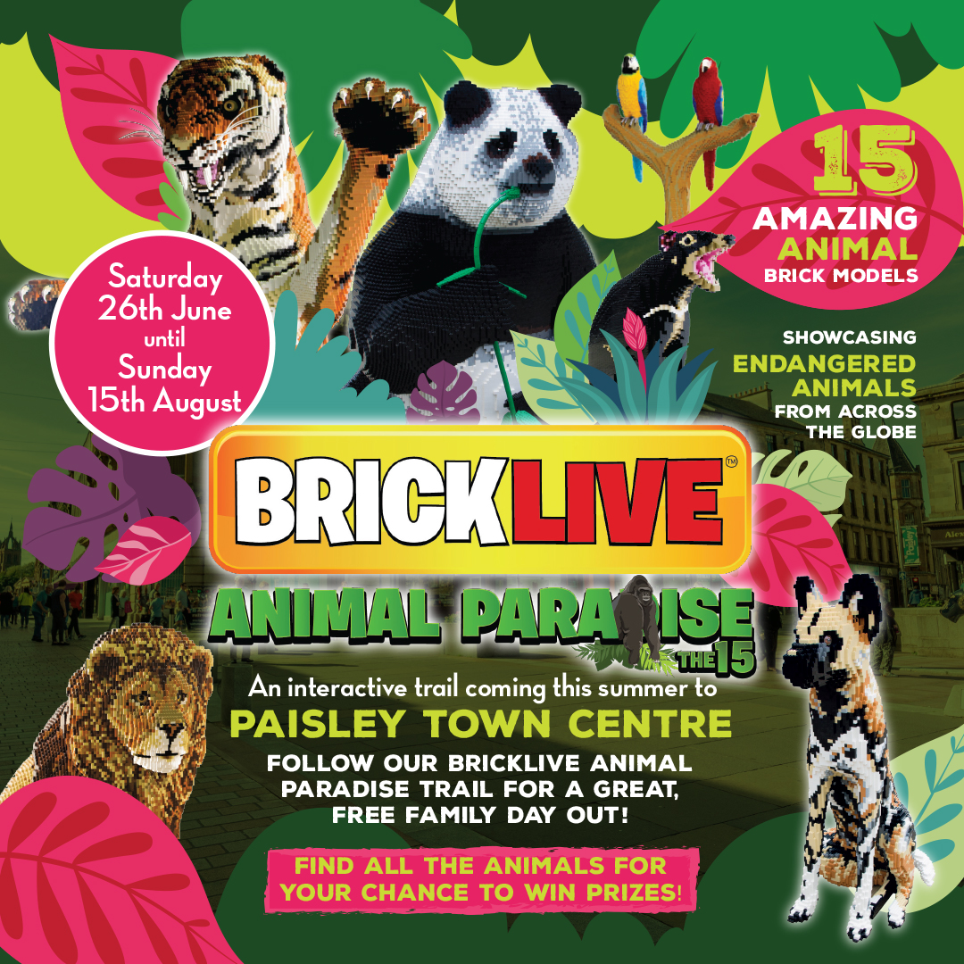 Head to Paisley this summer for BRICKLIVE’s Animal Paradise! Paisley