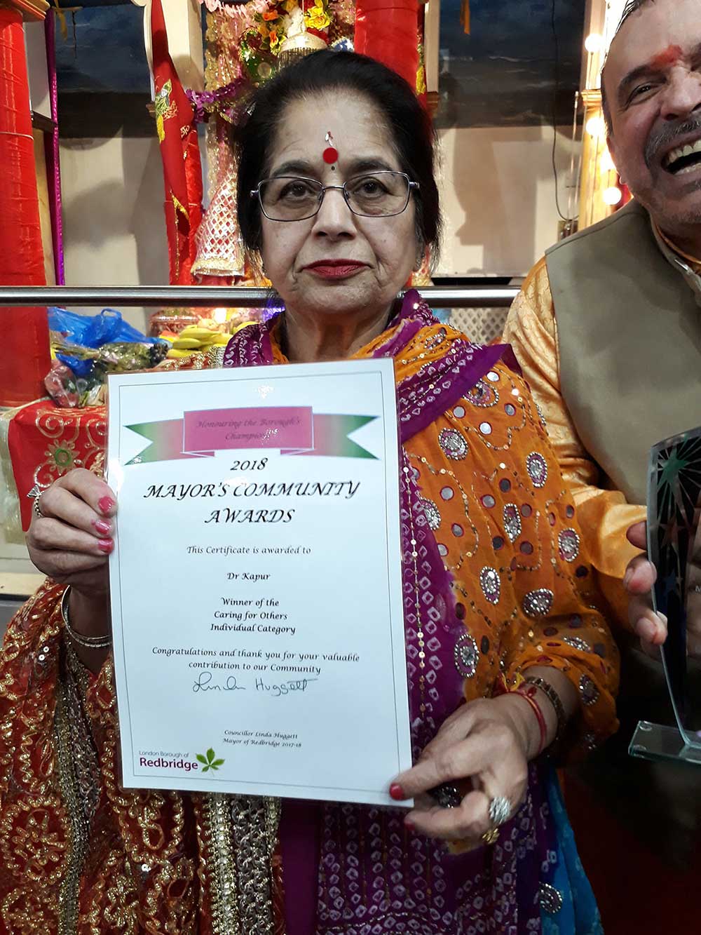 Mayor s community Award on 22 March 2018 in Town Hall Redbridge