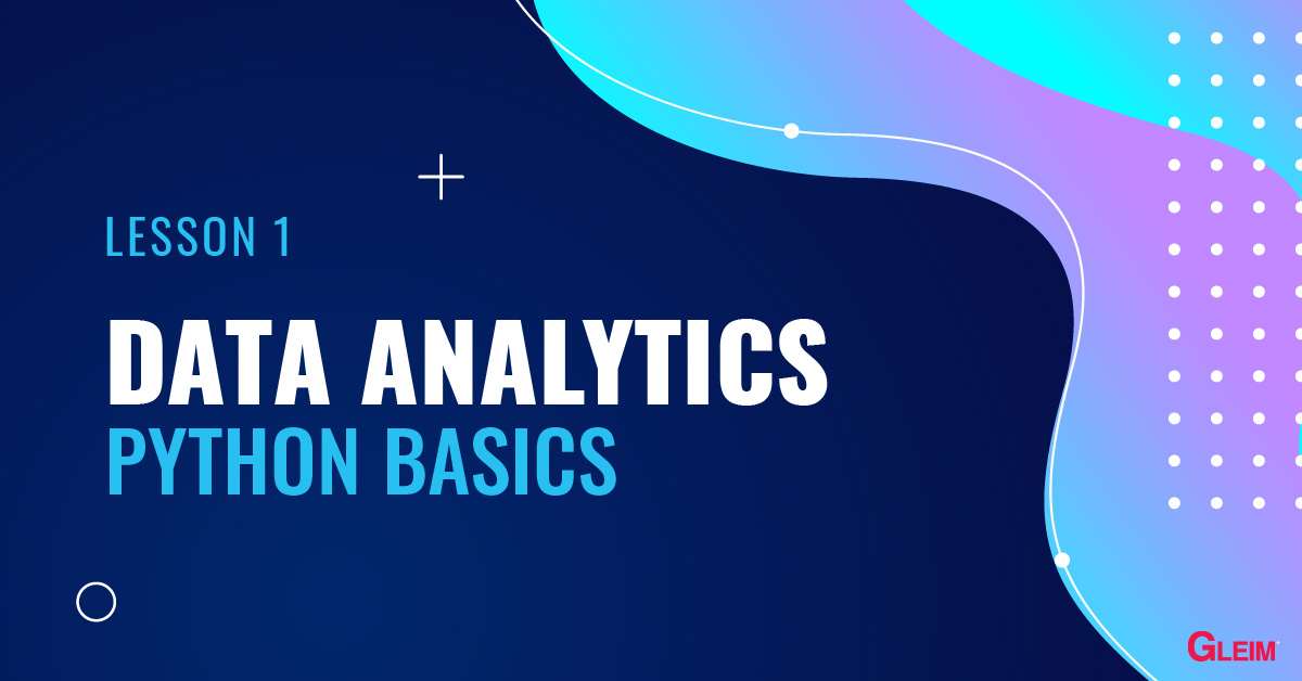 Data Analytics Python Basics Gleim Exam Prep