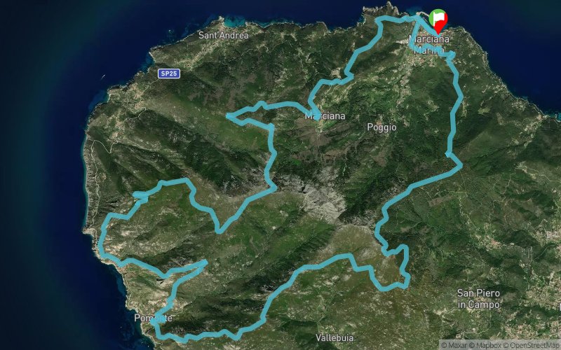 Trace de trail Elba Trail 2019