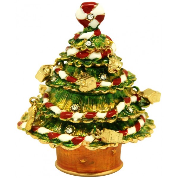 Jeweled Trinket Box Xmas Tree jewelled trinket Christmas
