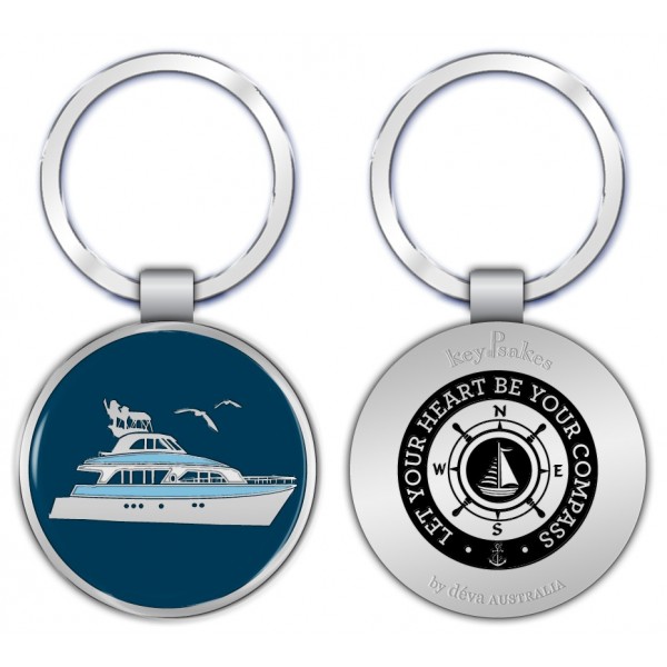 KeyPsakes Boat Keyring, great gift for any Boat owner, sailing enthusiast