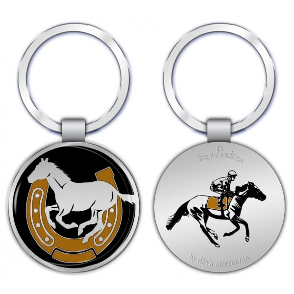 KeyPsakes Horse Racing Keyring a great gift for the punter or equestrian lover