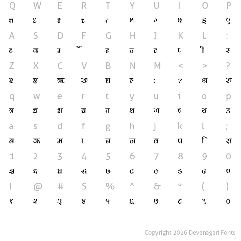Devanagari Fonts Abhinav Regular Free download, screenshot, rating