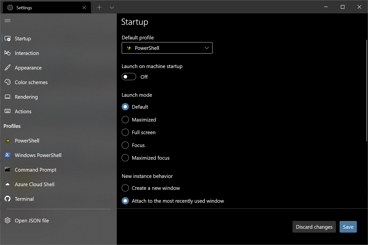 Windows terminal preview settings pagspeed