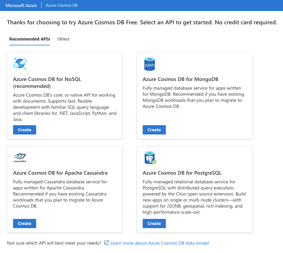 Exploring the Free Try Azure Cosmos DB Sandbox Experience - Azure